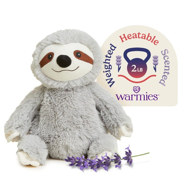 warmies Microwavable & Weighted Stuffed Animals, Gray Sloth - Heated Stuffed Ani Carousel 2