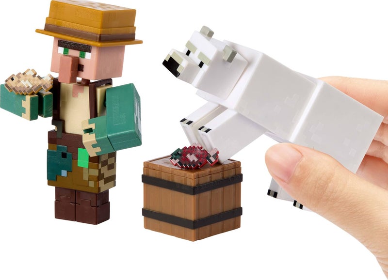 Mattel Minecraft Action Figures & Accessories 2-Packs, 3.25-inch Scale with Pixe Carousel 2