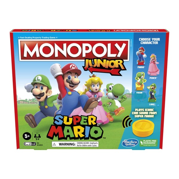 Monopoly Junior Super Mario Edition Board Game, Fun Kids' Ages 5 and Up, Explore Carousel 1