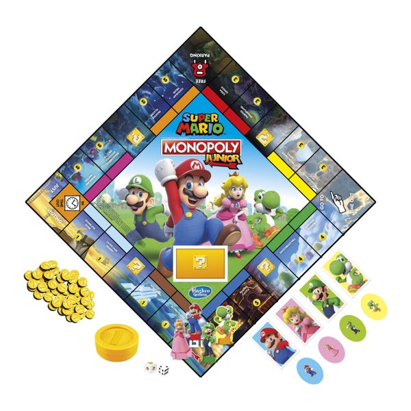 Monopoly Junior Super Mario Edition Board Game, Fun Kids' Ages 5 and Up, Explore Carousel 2