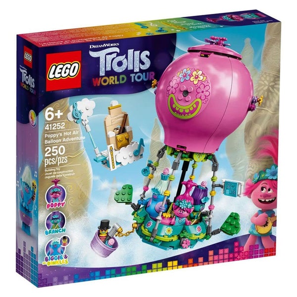 LEGO Trolls World Tour Poppy? Hot Air Balloon Adventure 41252 Building Kit, an Carousel 1