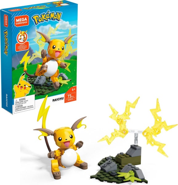 Mega Construx Pokemon Raichu Construction Set with Character Figures, Building T Carousel 1