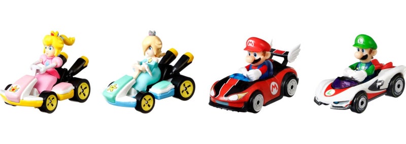 Hot Wheels Mario Kart Track Set & Toy Car, Piranha Plant Slide Playset with Firs Carousel 1