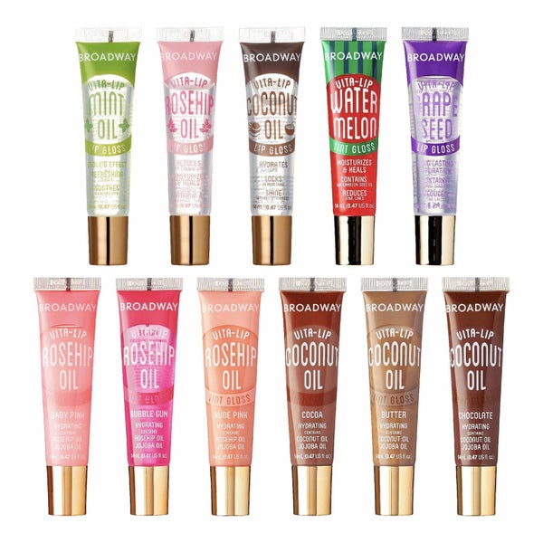 Ruby Kisses Broadway Lip Gloss Vita-Lip Clear Lip Gloss, Moisturizing, Soothing, Carousel 1
