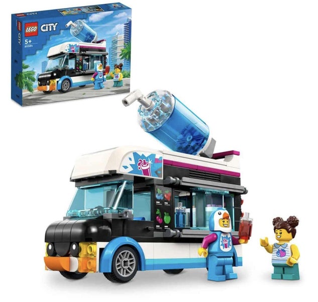 LEGO City 60384 Penguin Frozen Drink Car, Toy Blocks, Present, City Making, Vehi Carousel 1