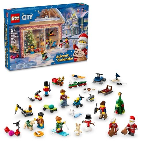 LEGO City 2024 Advent Calendar, Holiday Countdown Gift for Ages 5 and Up, 24 Sur Carousel 1