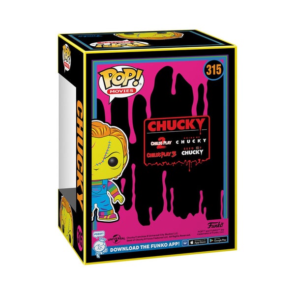 Bride of Chucky Black Light Pop! Vinyl Figure - Entertainment Earth Exclusive (# Carousel 3