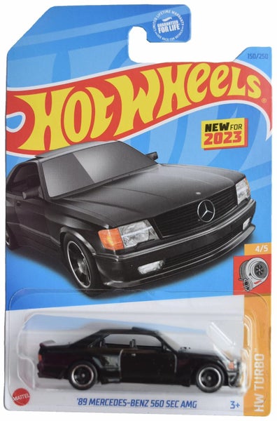 Hot Wheels '89 Mercedes Benz 560 Sec AMG, HW Turbo 4/5 [Black] 150/250 Carousel 1