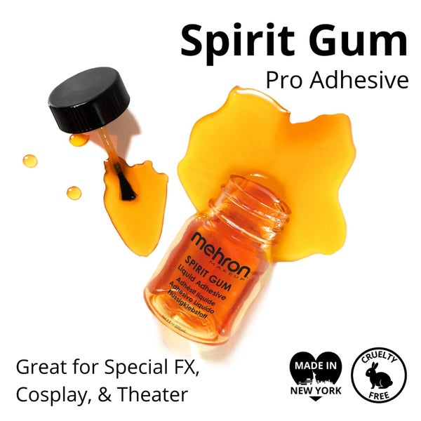 Mehron Makeup Spirit Gum | Spirit Gum Adhesive | Special FX, Cosplay, Halloween, Carousel 2