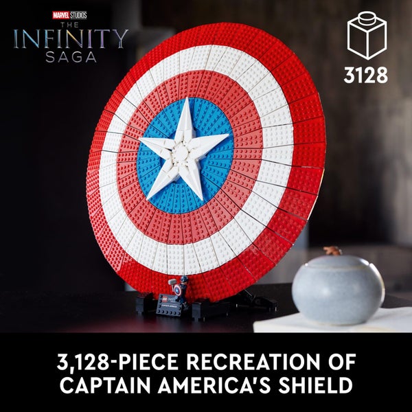 LEGO Marvel Captain America? Shield 76262 Model Kit for Adults, Collectible Rep Carousel 3