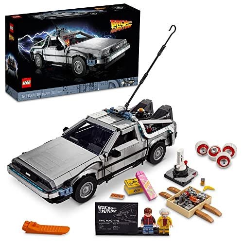 LEGO Icons Back to The Future Time Machine 10300, Model Car Building Kit Based o Carousel 1