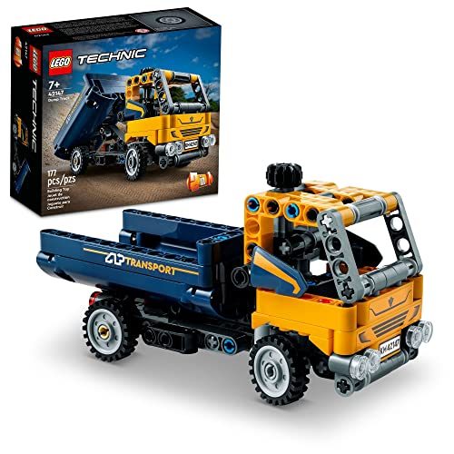 LEGO Technic Dump Truck 42147, 2in1 Toy Set, Construction Vehicle Model to Excav Carousel 1