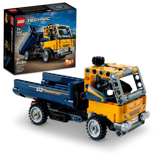 LEGO Technic Dump Truck 42147, 2in1 Toy Set, Construction Vehicle Model to Excav Carousel 2