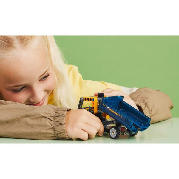 LEGO Technic Dump Truck 42147, 2in1 Toy Set, Construction Vehicle Model to Excav Carousel 3