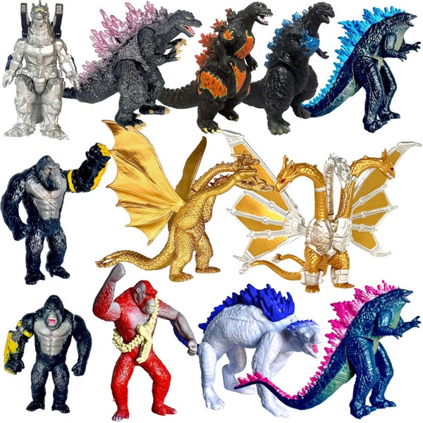 TwCare Set of 12 Godzilla x Kong: The New Empire Action Figures, Evolved Basic E Carousel 1
