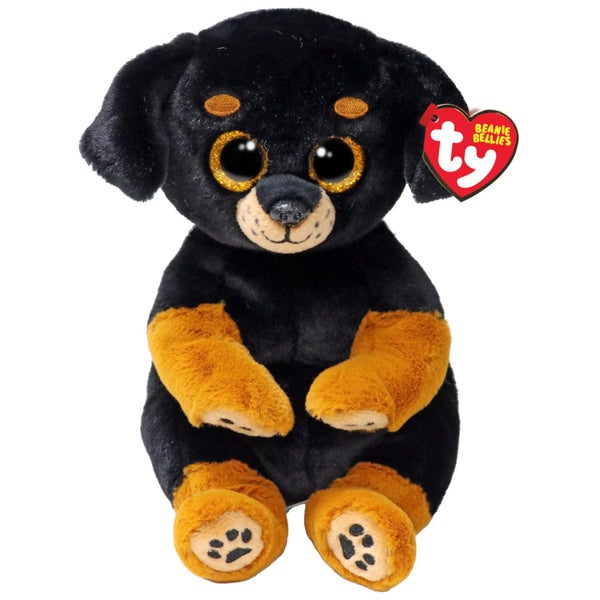 Ty Beanie Bellies - Randi The Little Dog with Glitter Golden Eyes, Original Plus Carousel 1