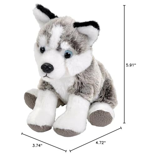 Wild Republic Pocketkins Eco Husky, Stuffed Animal, 5 Inches, Plush Toy, Made fr Carousel 2