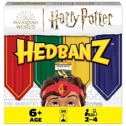 Hedbanz, Harry Potter Wizarding World 2022 Edition with New Cards Family Board G Carousel 1