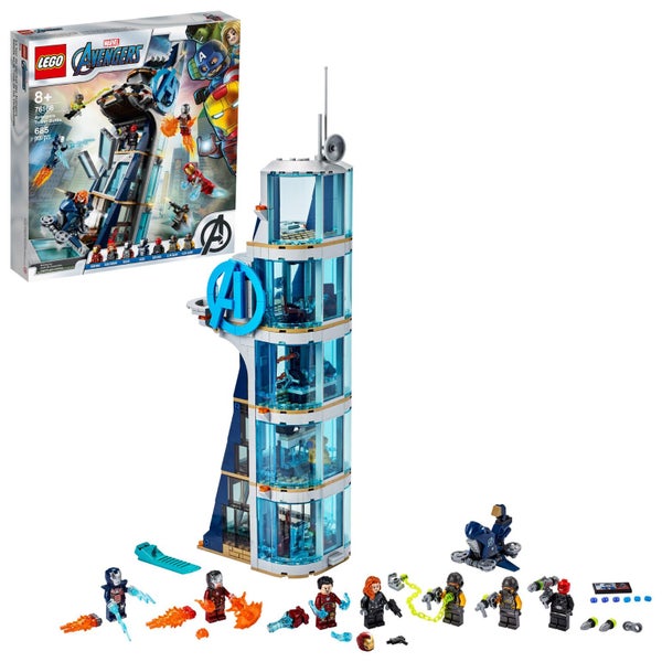 LEGO Marvel Avengers: Avengers Tower Battle 76166 Collectible Building Toy with Carousel 1