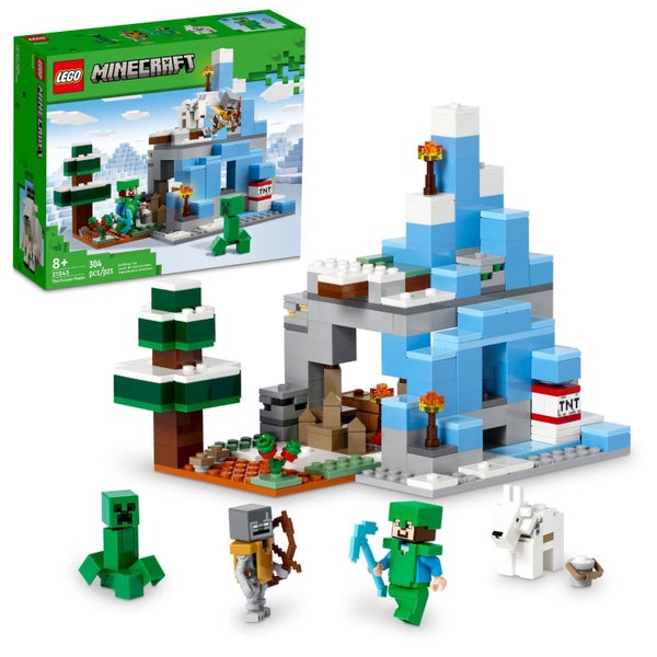 LEGO Minecraft The Frozen Peaks 21243, Cave Mountain Set with Steve, Creeper, Go Carousel 2