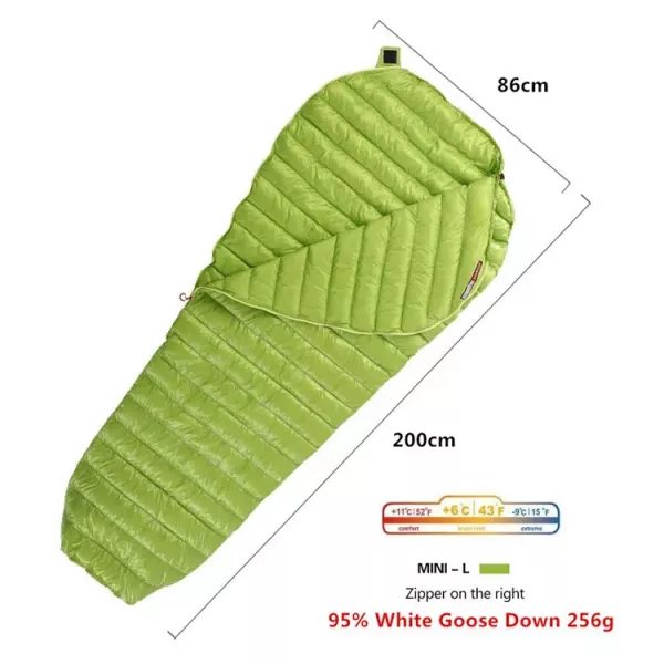 AEGISMAX Outdoor Camping Ultralight 95% Goose Down Mummy Sleeping Bag Carousel 1