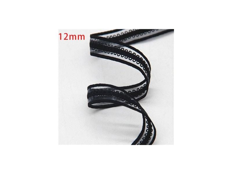 12/15/16/20mm Black Lace Elastic Band Waistband Sewing Accessories Carousel 1