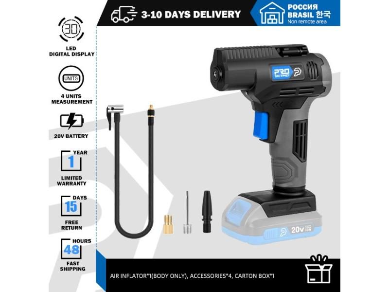 20V Air Inflator Portable Car Air Compressor Pump Handled Digital Rechargable Carousel 1