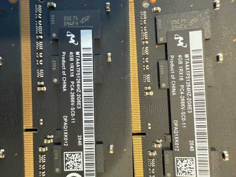 IMAC 4GB IRX16 card/chip $30 each or 4 for $100 Carousel 2