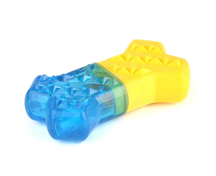 Dog Cooling Toy Heat-Relieving Bone Shape TPR Bite Resistant Pet Molar Chew Carousel 1