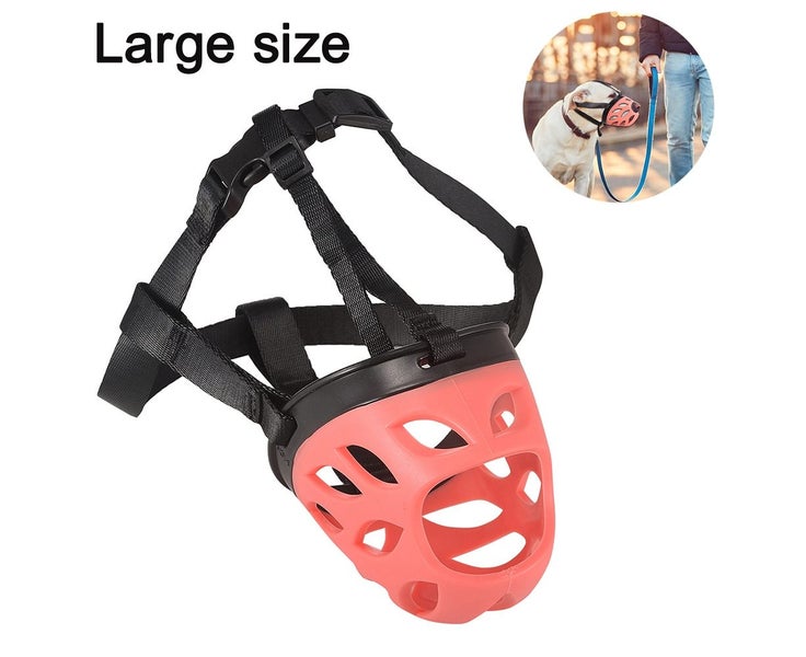 Dog Muzzle Cover, Breathable Basket Muzzles for Small, Medium, Large Dogs, Carousel 2