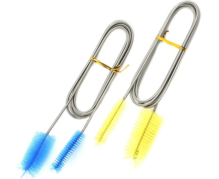 2 Pieces Blue and Yellow Aquarium Cleaning Brush Water Pipe Air Tube Hose S Carousel 1