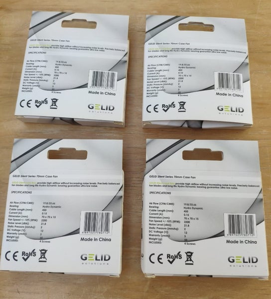 4 x GELID Solutions 70mm Silent Case Fans Carousel 2