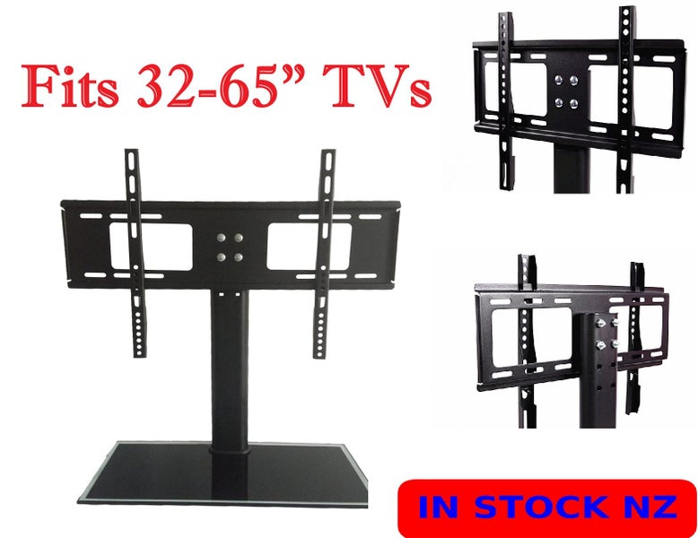 Universal TV Stand Bracket for 32-65" TVs – Heavy-Duty Glass Base Carousel 1