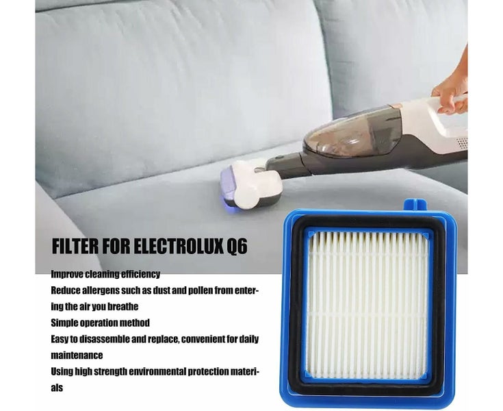 2pcs Filter Vacuum Cleaner Parts Replacement for Electrolux Q6 Q7 Q8 WQ61 W Carousel 2