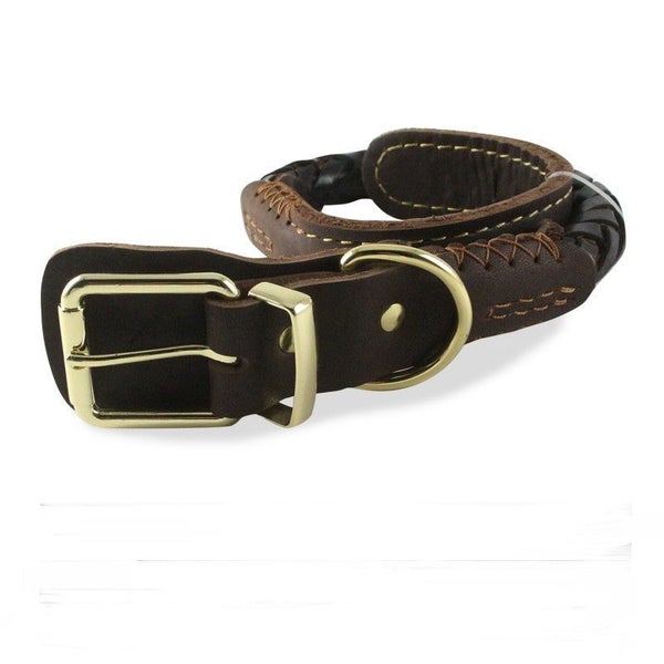 Genuine Leather Woven Dog Collar | TOUCHANDCATCH NZ Carousel 1