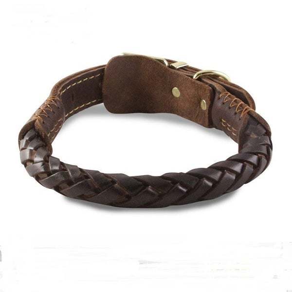 Genuine Leather Woven Dog Collar | TOUCHANDCATCH NZ Carousel 5