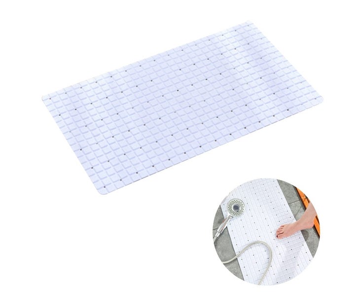 Extra Long Shower Stall Mat Non Slip Bathtub Bath Mats with Suction Cups an Carousel 1