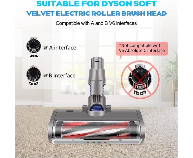 Vacuum Cleaner Head for Dyson V6 Head DC58 DC61 DC62 DC74 V6 Absolute/Anima Carousel 7