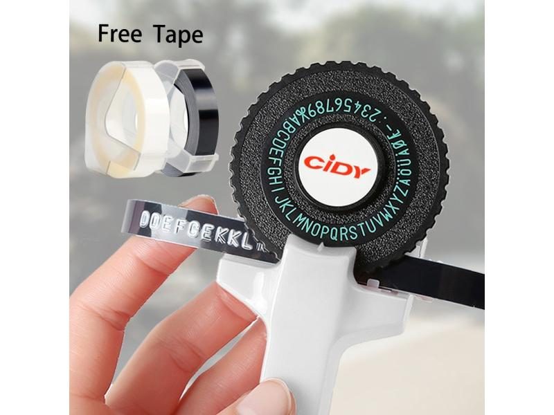 CIDY C101/C1880 Embossing Label Maker Typewriter For 9mm Dymo/motex/cidy 3D Carousel 1