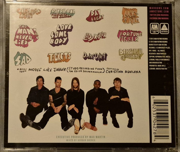 Maroon 5 CDs x3 Carousel 7