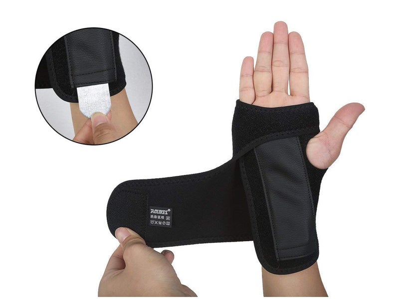 Aolikes Adjustable Hand Wrist Wrap Support with Removable Splint Right Carousel 1