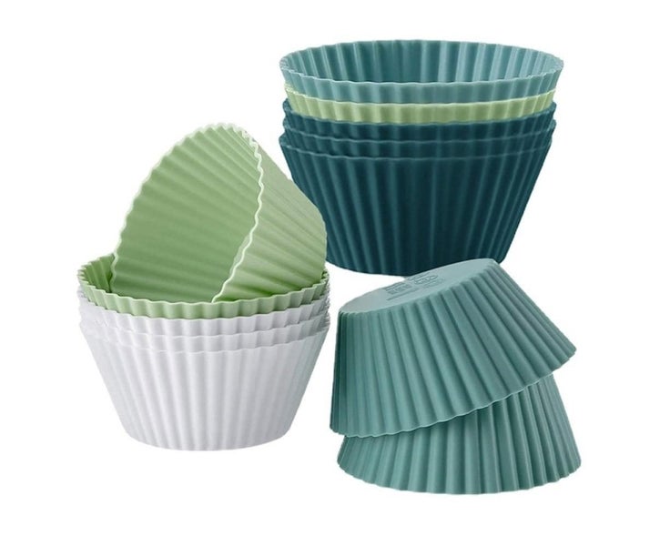24Pcs Silicone Cake Mold Round Shaped Muffin Cupcake Baking Molds Kitchen C Carousel 1