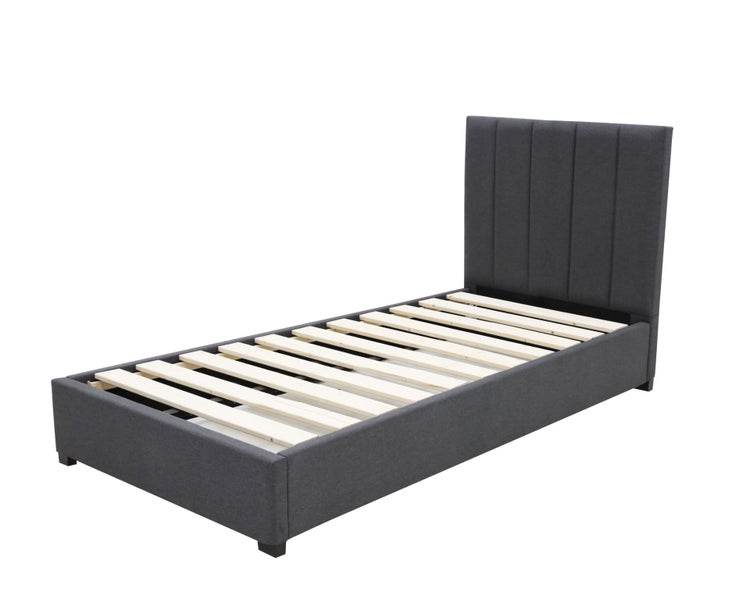 Sleepcenter Modern Headboard Bed Frame - Single - Charcoal Carousel 1