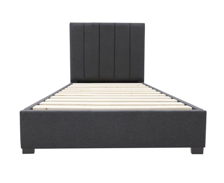 Sleepcenter Modern Headboard Bed Frame - Single - Charcoal Carousel 2