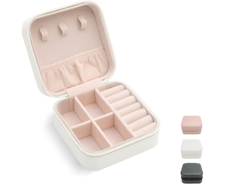 Mini Jewelry Travel Case,Small Travel Jewelry Organizer, Portable Jewelry B Carousel 1