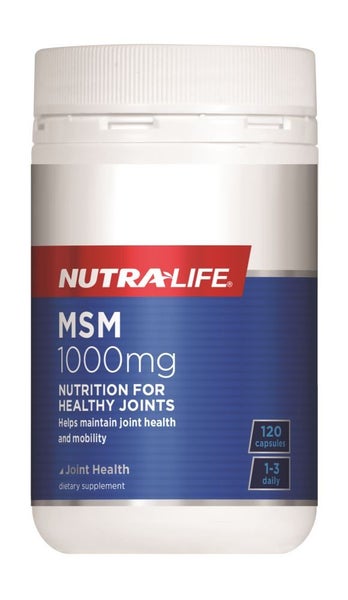 Nutralife MSM 1000 mg 120 Capsules ** Pakuranga Pharmacy ** Carousel 1