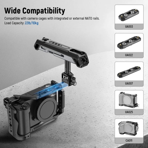 2 In 1 Camera Cage Handle With 360o Rotatable Nato Rail Clamp Versatile Video... Carousel 7