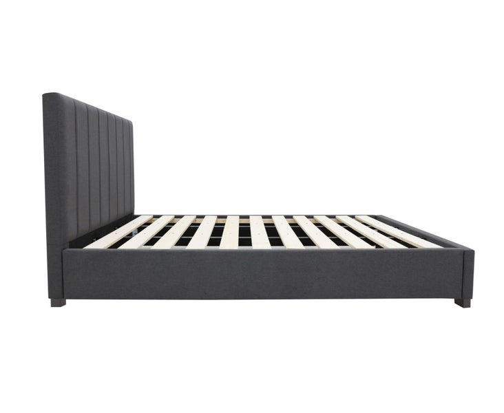 Sleepcenter Modern Headboard Bed Frame - Queen - Charcoal Carousel 3