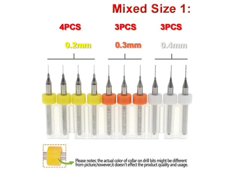 10PCS 0.2-1.0mm 3D Printer Nozzle Cleaning Drill Bits Kit For MK7 MK8 Carousel 1