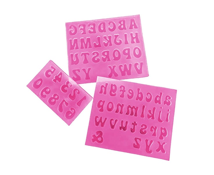 3Pcs Letter Molds for Chocolate, Silicone Chocolate Molds, Mini Letter Resi Carousel 1